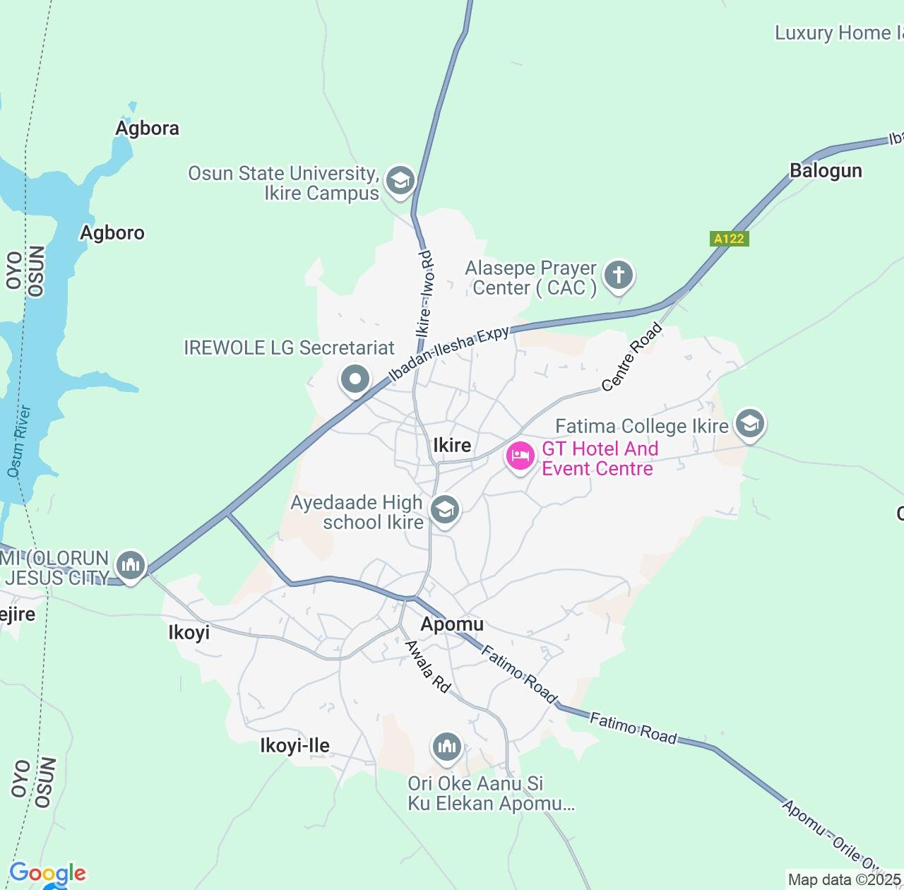 Map image for Intellectual Property Lawyers in Ikire and Osun State IP firms at coordinates  ; .