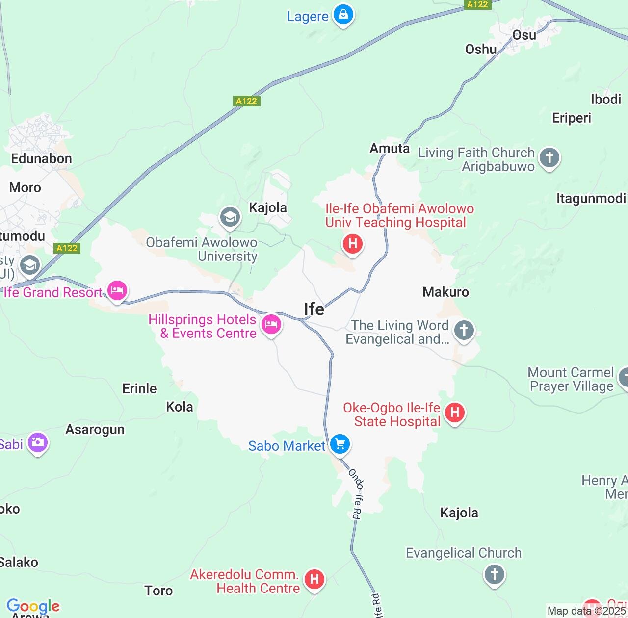 Map image for Intellectual Property Lawyers in Ile-Ife and Osun State IP firms at coordinates  ; .
