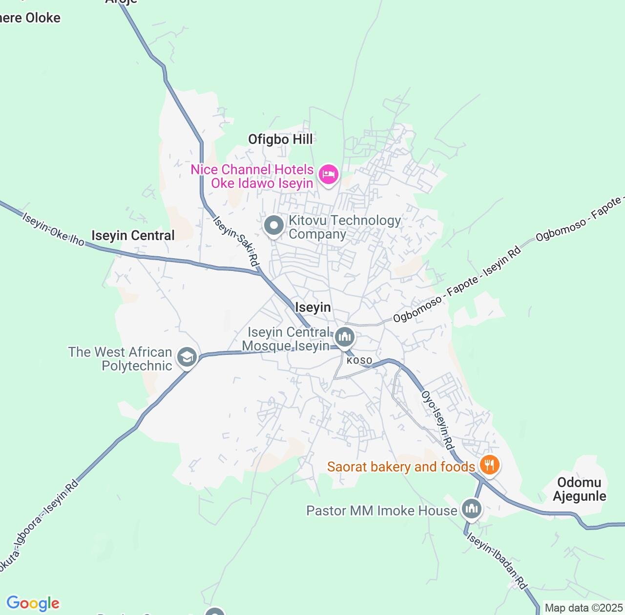 Map image for Intellectual Property Lawyers in Iseyin and Oyo State IP firms at coordinates  ; .