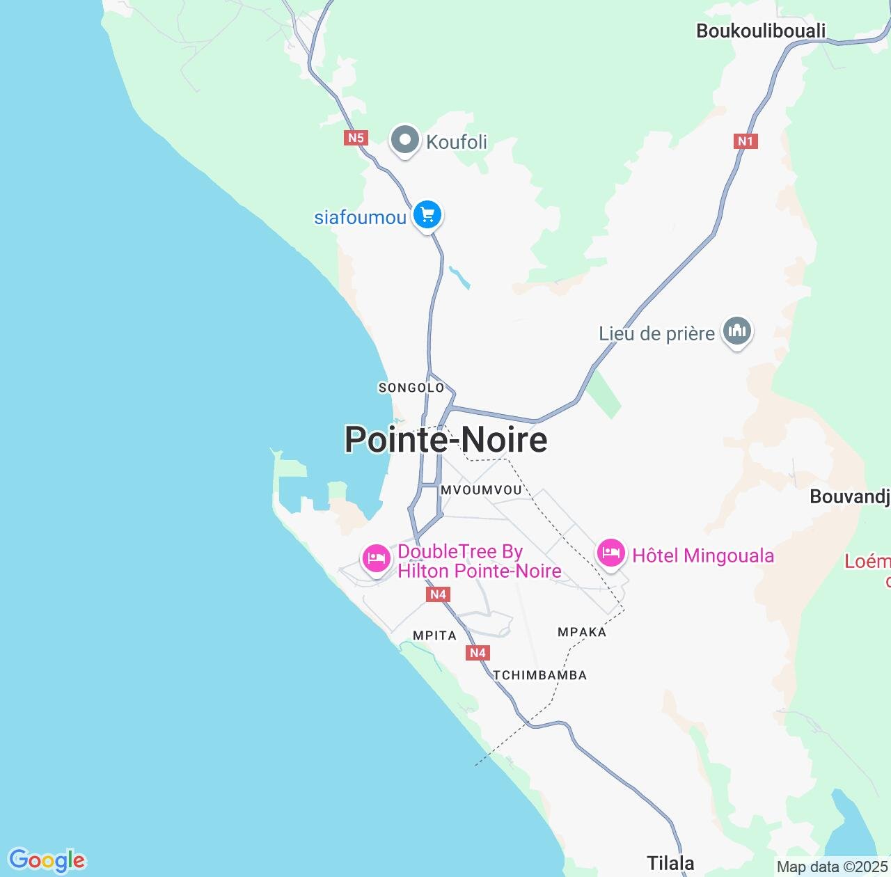 Map image for Intellectual Property Lawyers in Pointe-Noire and Congo IP firms at coordinates  ; .