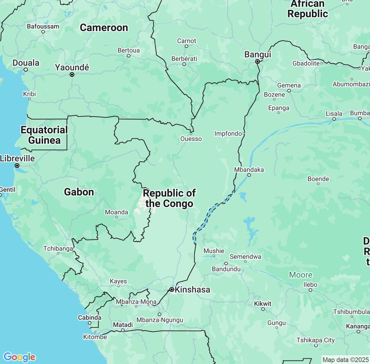 Map image for Intellectual Property Lawyers in Congo and Africa IP firms at coordinates  ; .