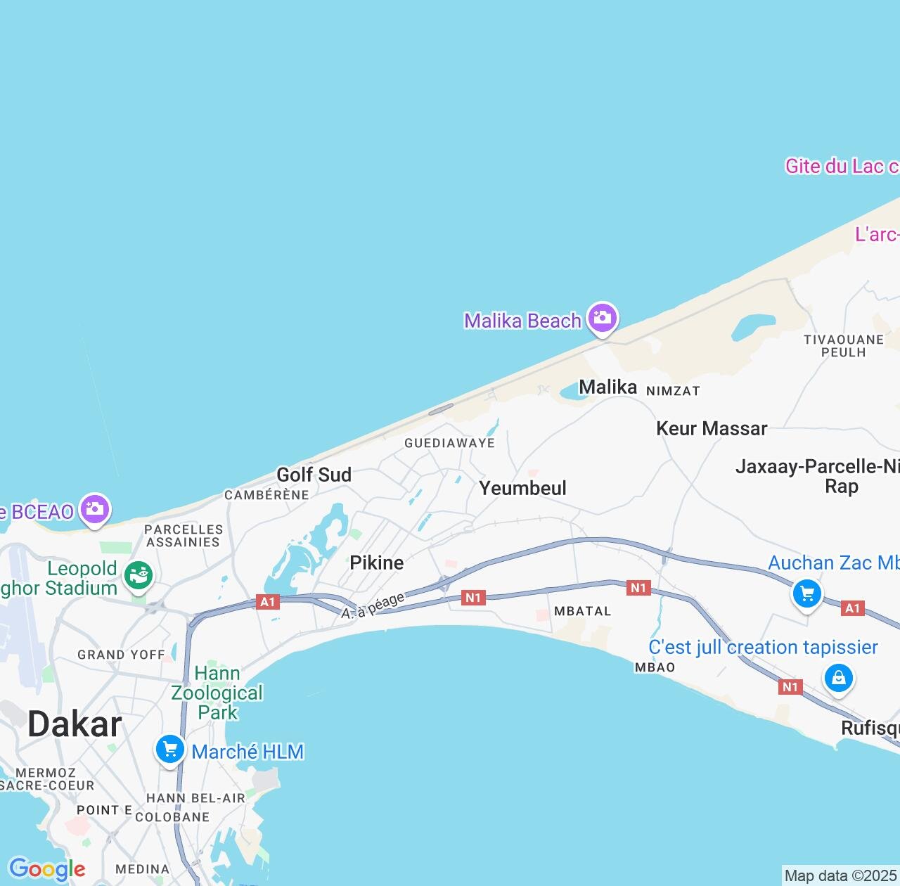 Map image for Intellectual Property Lawyers in Guediawaye and Dakar IP firms at coordinates  ; .