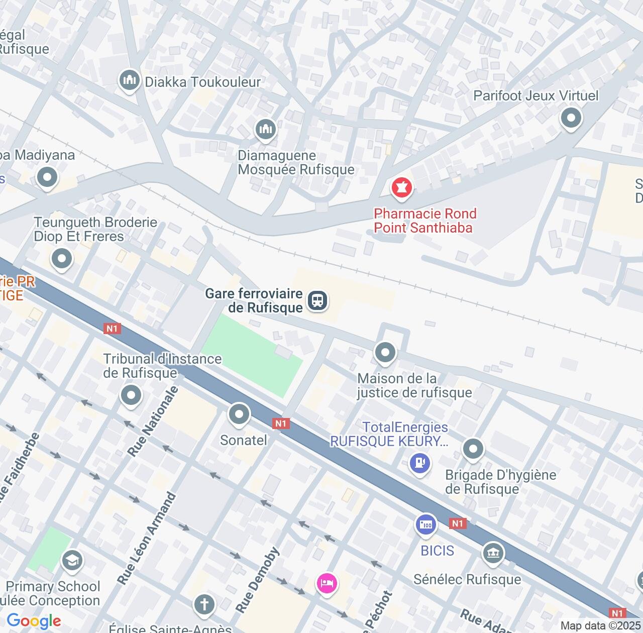 Map image for Intellectual Property Lawyers in Rufisque est and Dakar IP firms at coordinates  ; .