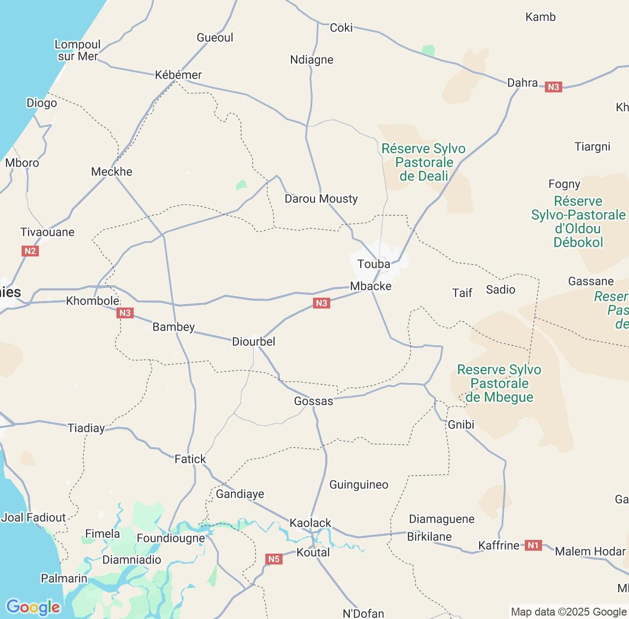 Map image for Intellectual Property Lawyers in Diourbel Region and Senegal IP firms at coordinates  ; .