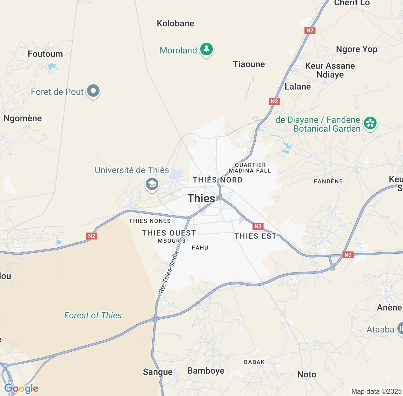 Map image for Intellectual Property Lawyers in Thies and Senegal IP firms at coordinates  ; .