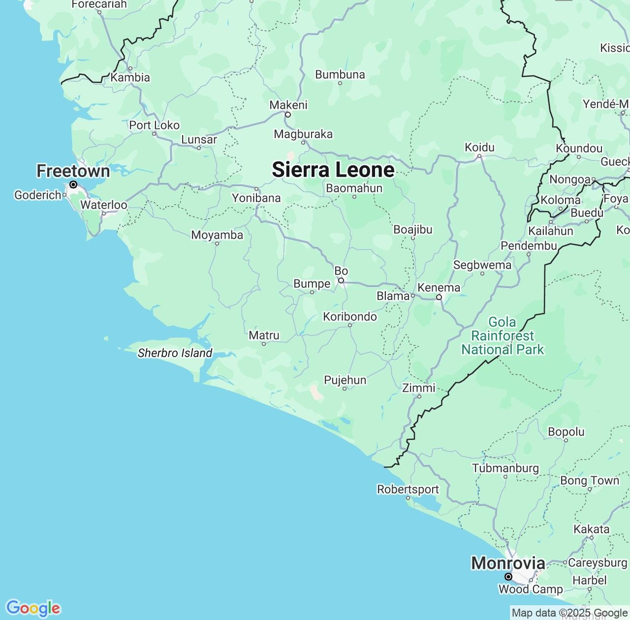 Map image for Intellectual Property Lawyers in Southern Province and Sierra Leone IP firms at coordinates  ; .