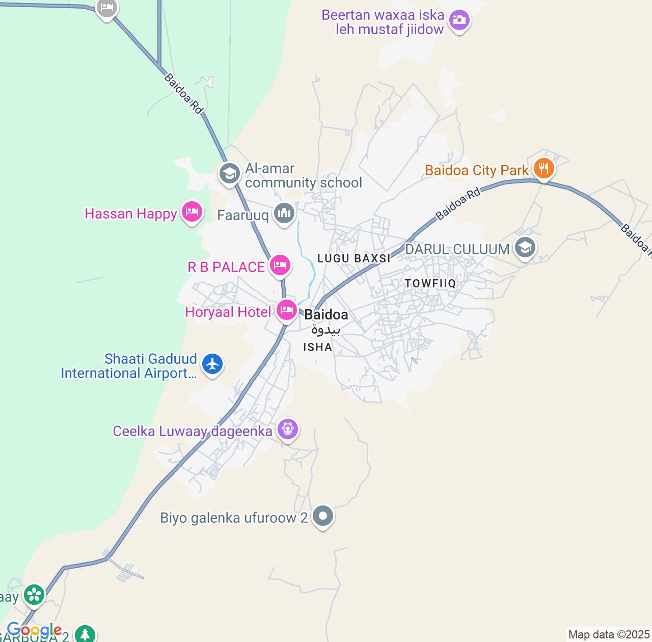 Map image for Intellectual Property Lawyers in Baidoa and Bay IP firms at coordinates  ; .