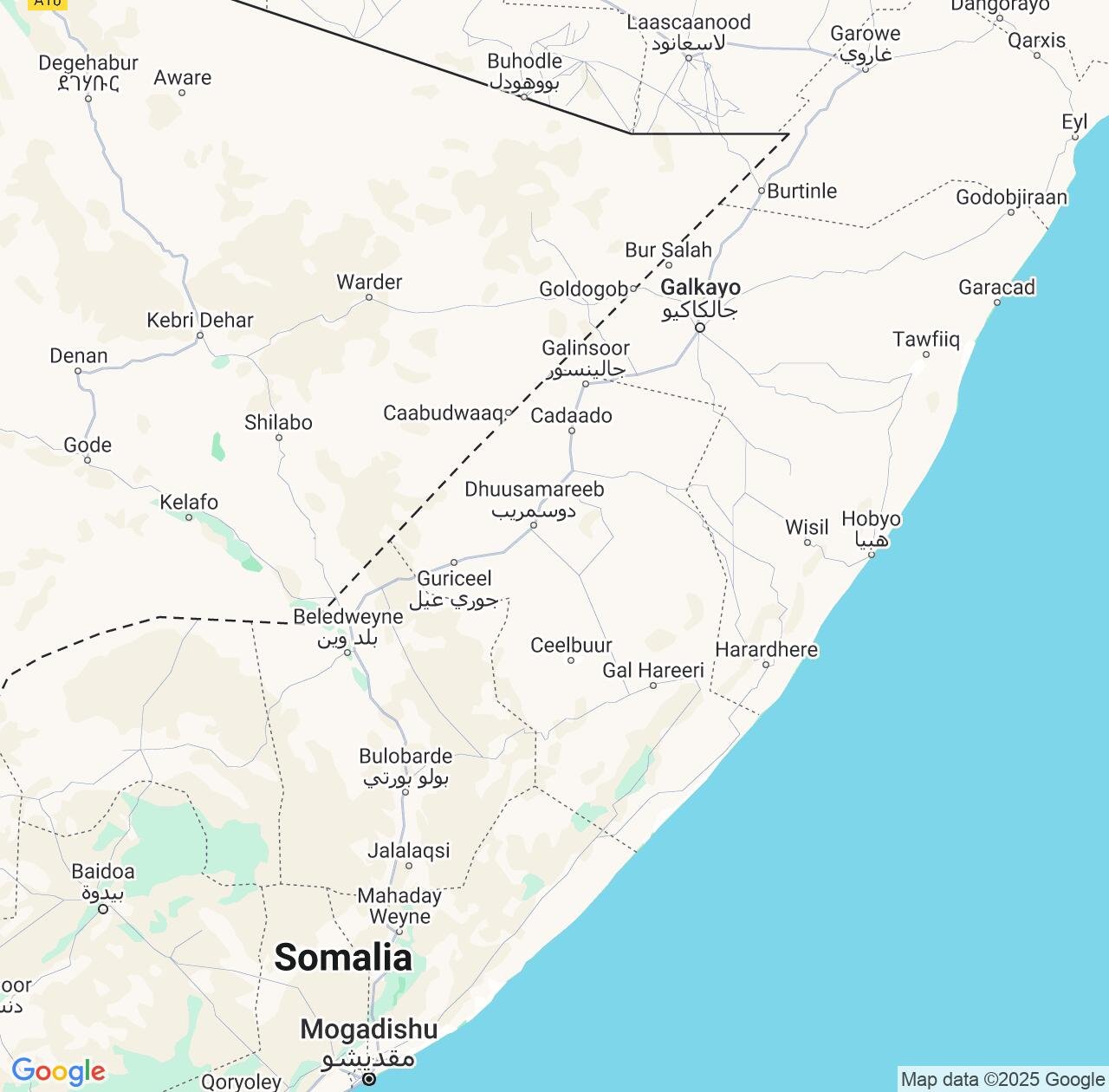 Map image for Intellectual Property Lawyers in Galguduud and Somalia IP firms at coordinates  ; .