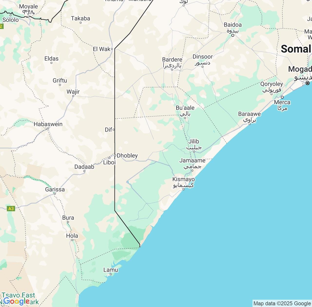 Map image for Intellectual Property Lawyers in Lower Juba and Somalia IP firms at coordinates  ; .