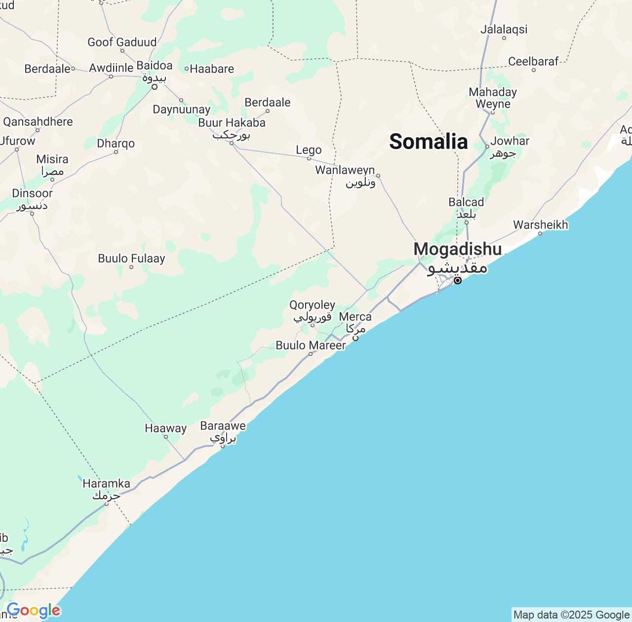 Map image for Intellectual Property Lawyers in Lower Shabeelle and Somalia IP firms at coordinates  ; .