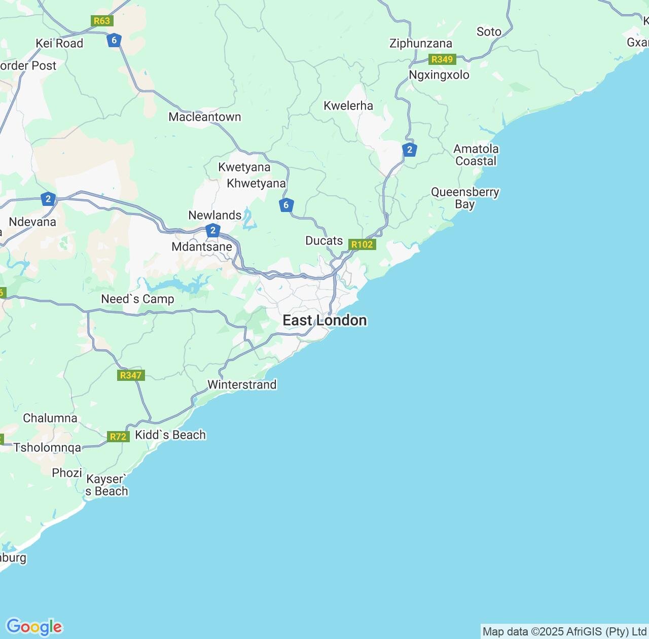 Map image for Intellectual Property Lawyers in East London and Eastern Cape IP firms at coordinates  ; .