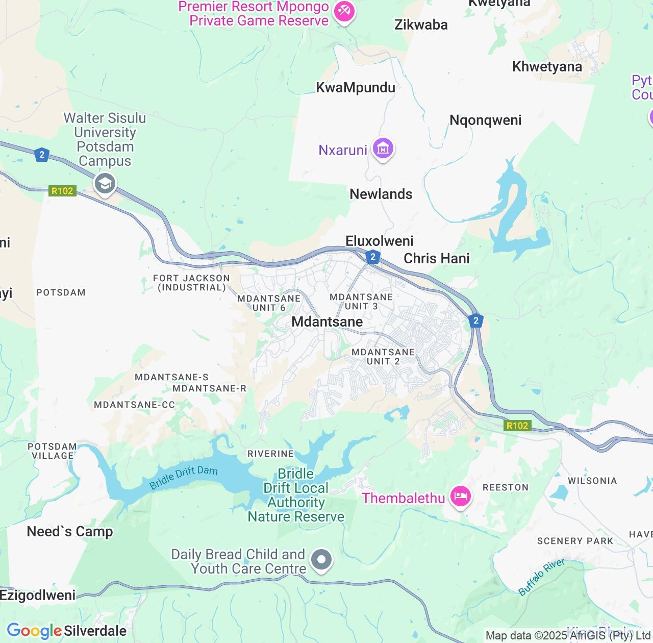 Map image for Intellectual Property Lawyers in Mdantsane and Eastern Cape IP firms at coordinates  ; .