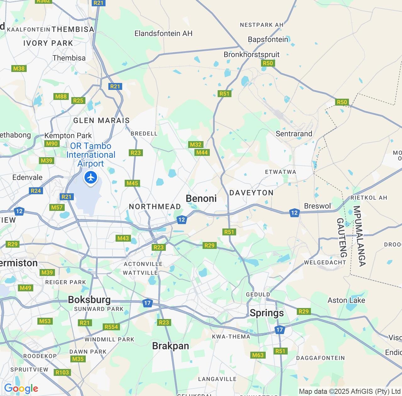 Map image for Intellectual Property Lawyers in Benoni and Gauteng IP firms at coordinates  ; .