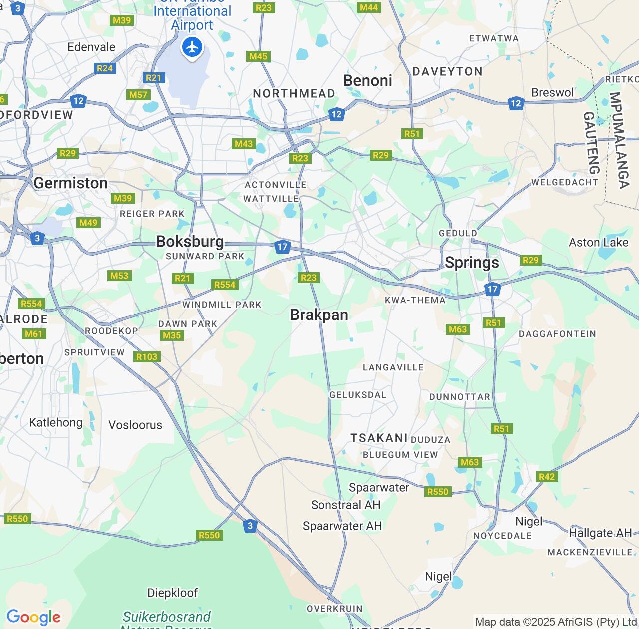 Map image for Intellectual Property Lawyers in Brakpan and Gauteng IP firms at coordinates  ; .