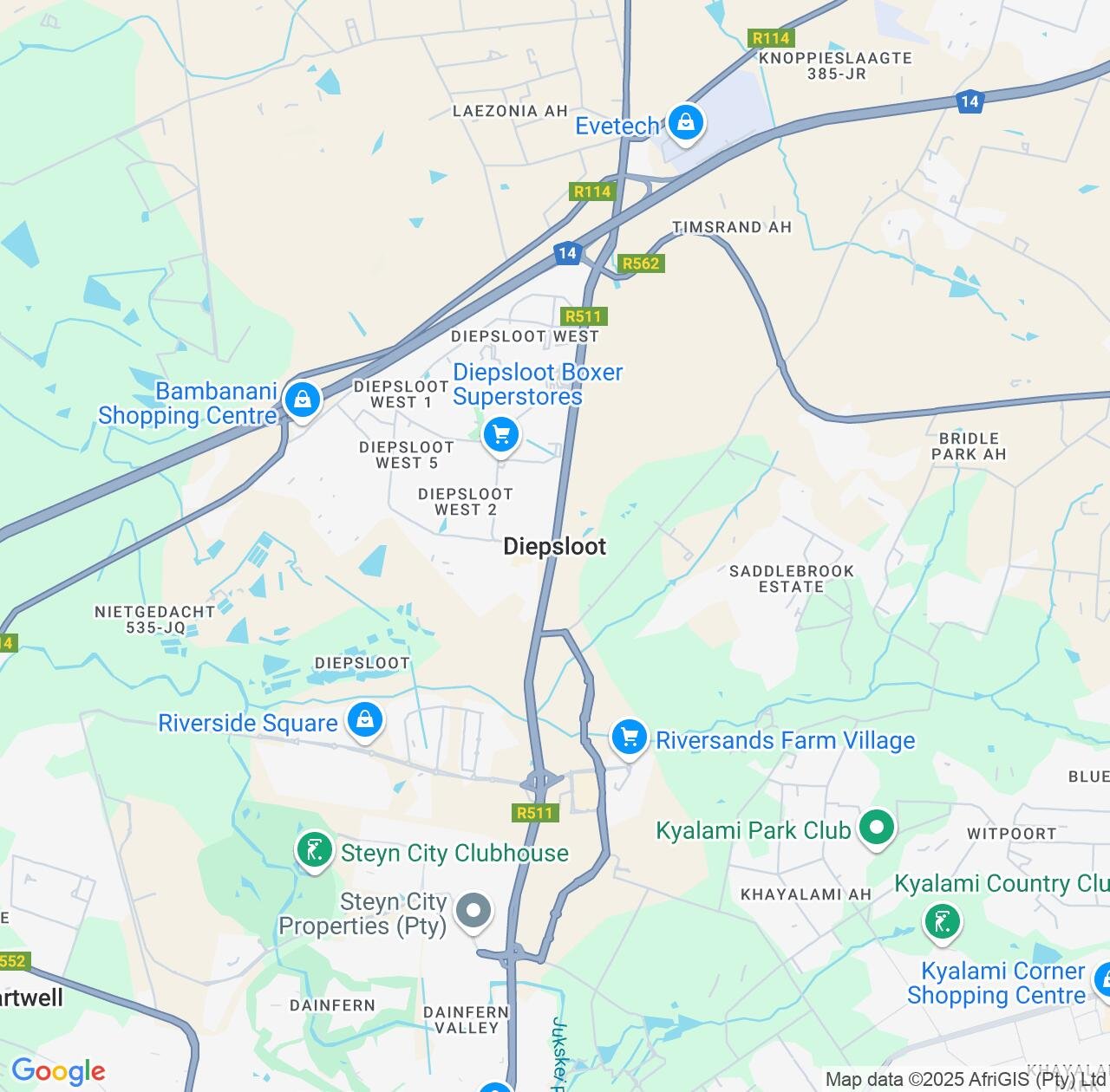 Map image for Intellectual Property Lawyers in Diepsloot and Gauteng IP firms at coordinates  ; .
