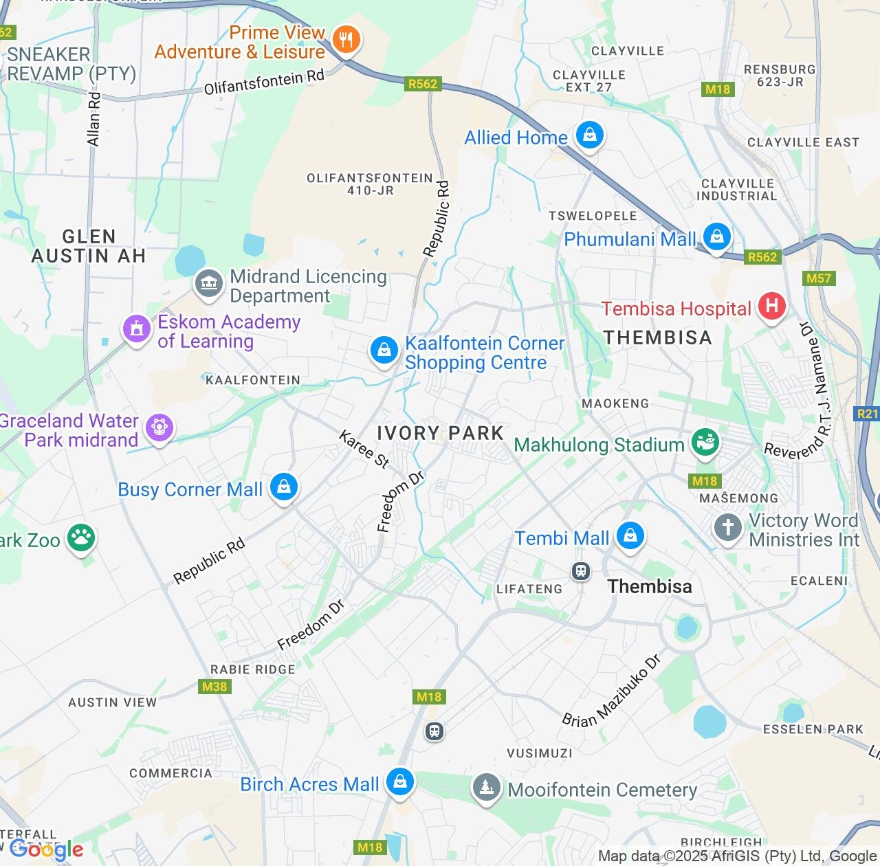 Map image for Intellectual Property Lawyers in Ivory Park and Gauteng IP firms at coordinates  ; .