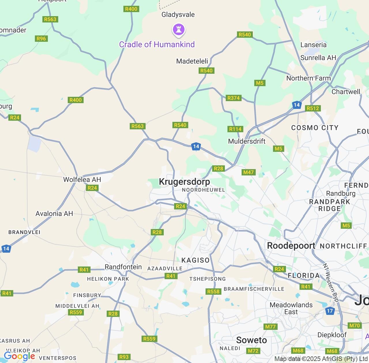 Map image for Intellectual Property Lawyers in Krugersdorp and Gauteng IP firms at coordinates  ; .