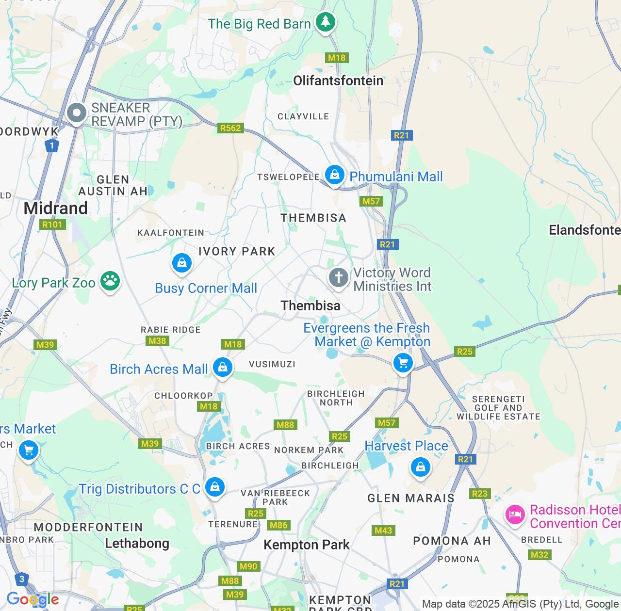 Map image for Intellectual Property Lawyers in Thembisa and Gauteng IP firms at coordinates  ; .