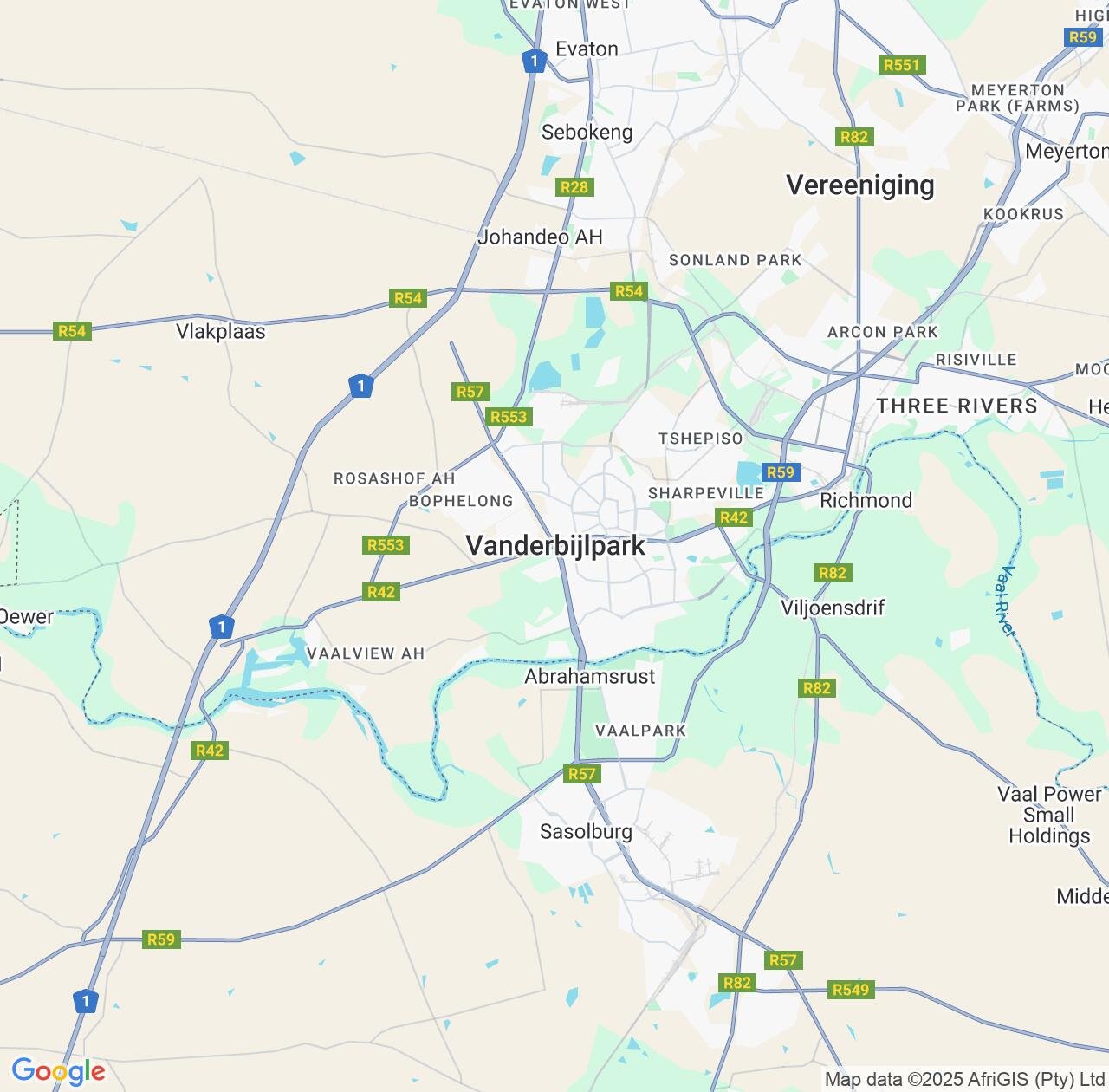 Map image for Intellectual Property Lawyers in Vanderbijlpark and Gauteng IP firms at coordinates  ; .