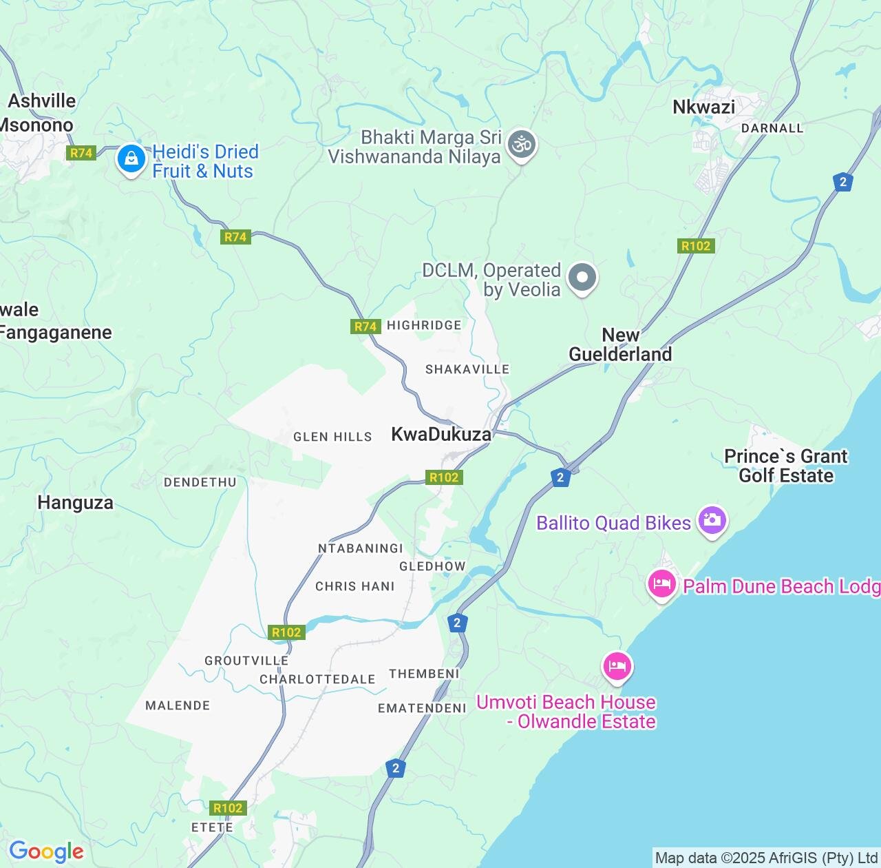 Map image for Intellectual Property Lawyers in KwaDukuza and KwaZulu-Natal IP firms at coordinates  ; .