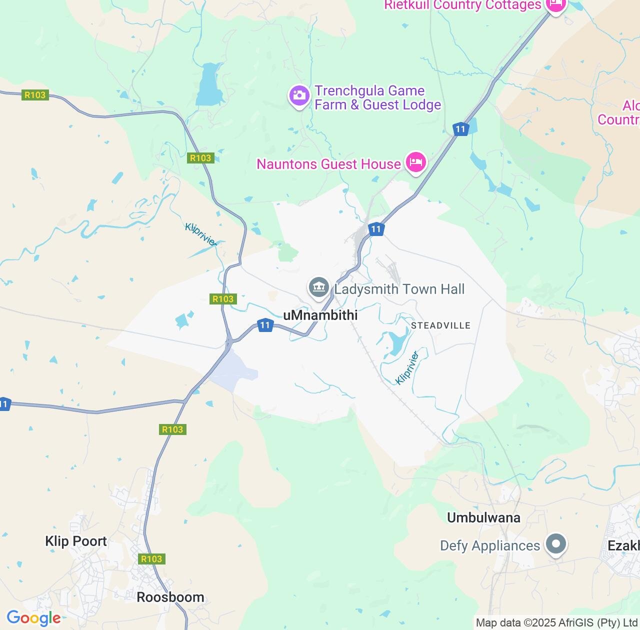 Map image for Intellectual Property Lawyers in Ladysmith and KwaZulu-Natal IP firms at coordinates  ; .