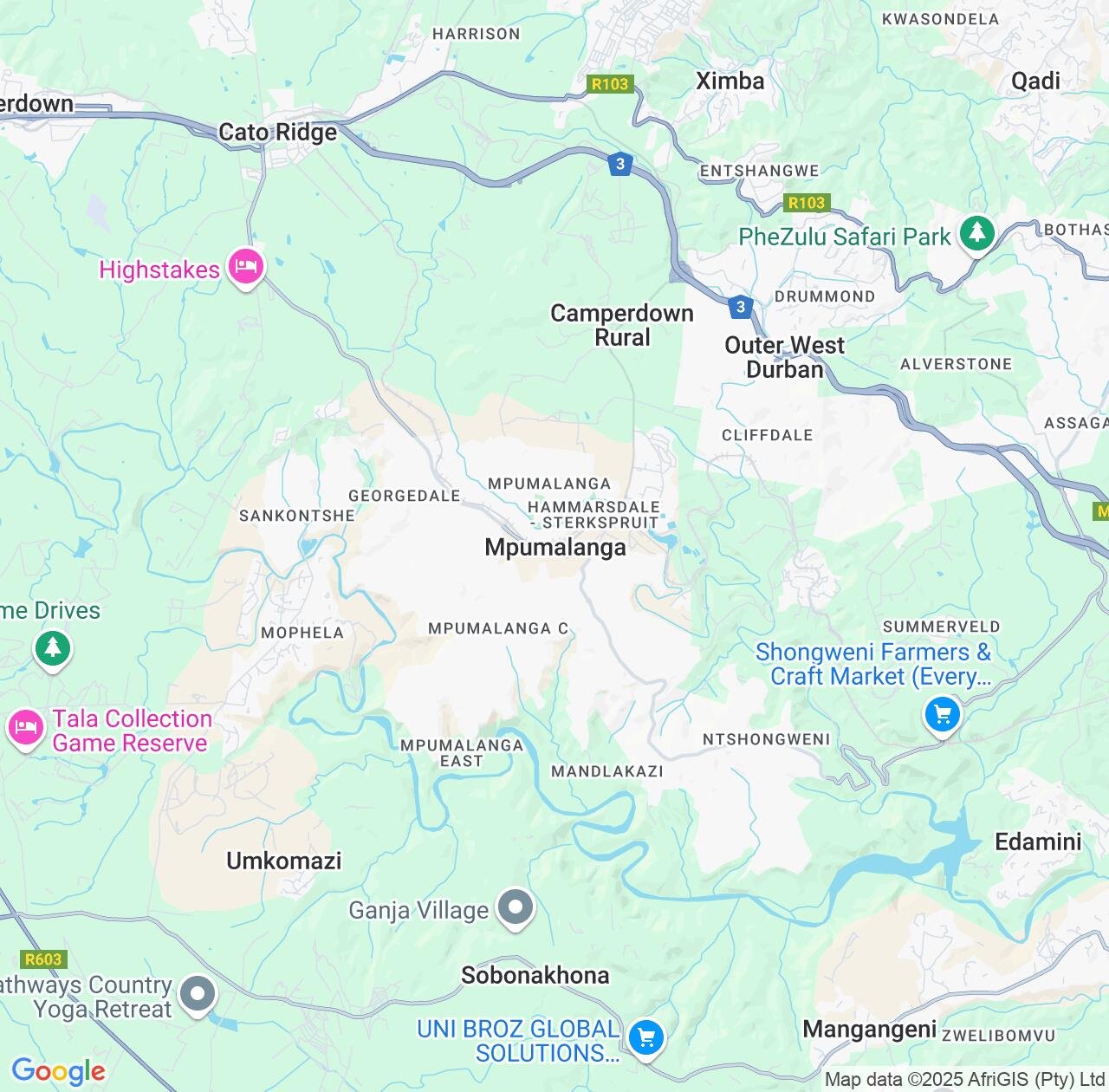 Map image for Intellectual Property Lawyers in Mpumalanga and KwaZulu-Natal IP firms at coordinates  ; .