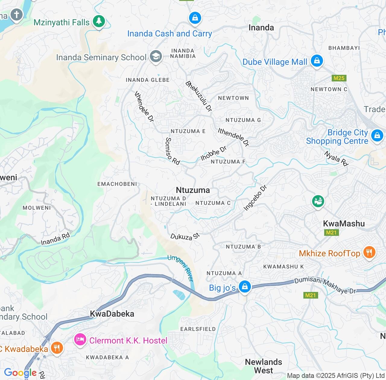 Map image for Intellectual Property Lawyers in Ntuzuma and KwaZulu-Natal IP firms at coordinates  ; .