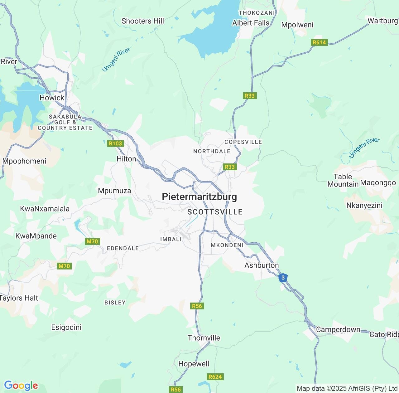 Map image for Intellectual Property Lawyers in Pietermaritzburg and KwaZulu-Natal IP firms at coordinates  ; .