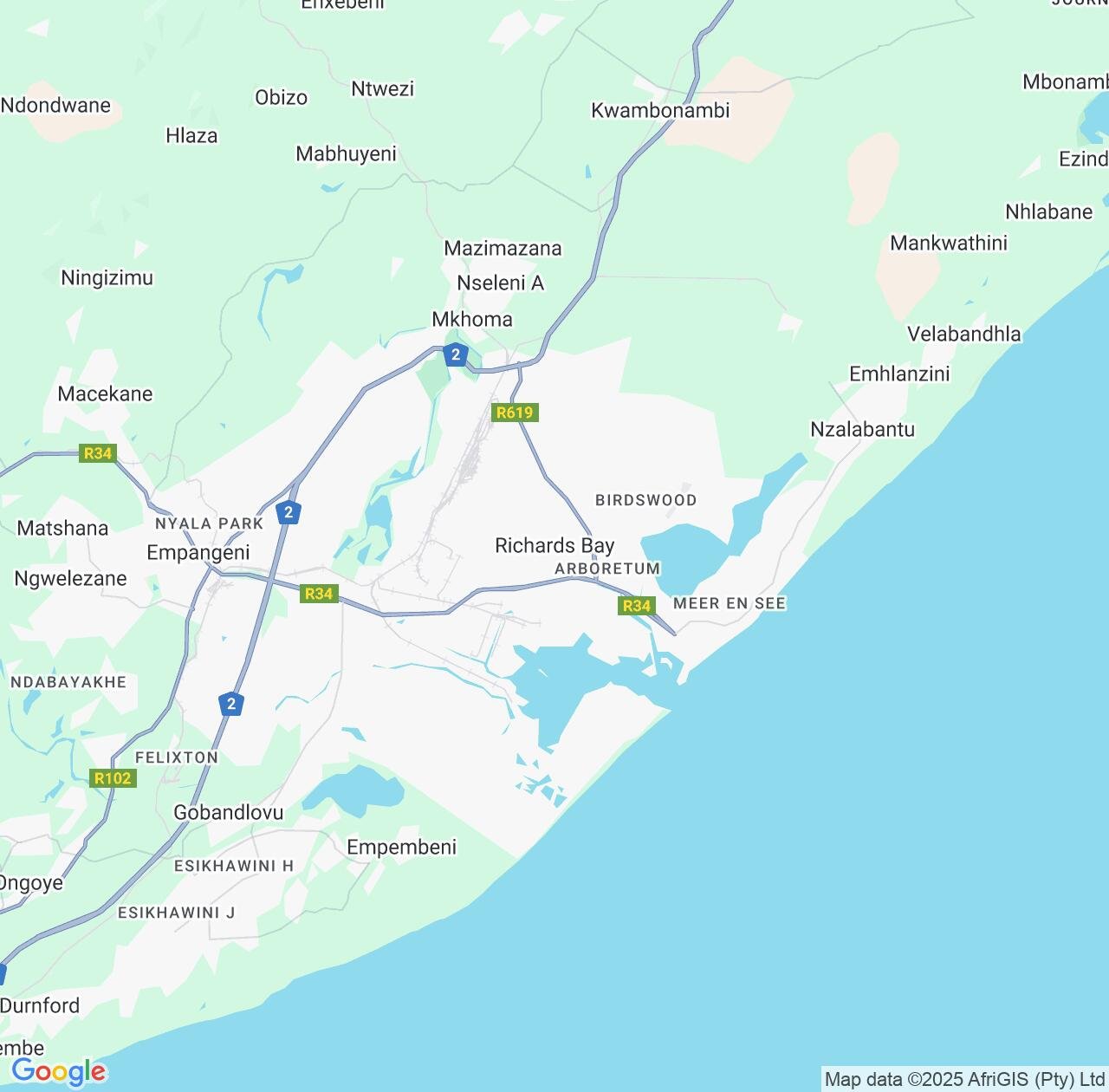 Map image for Intellectual Property Lawyers in Richards Bay and KwaZulu-Natal IP firms at coordinates  ; .