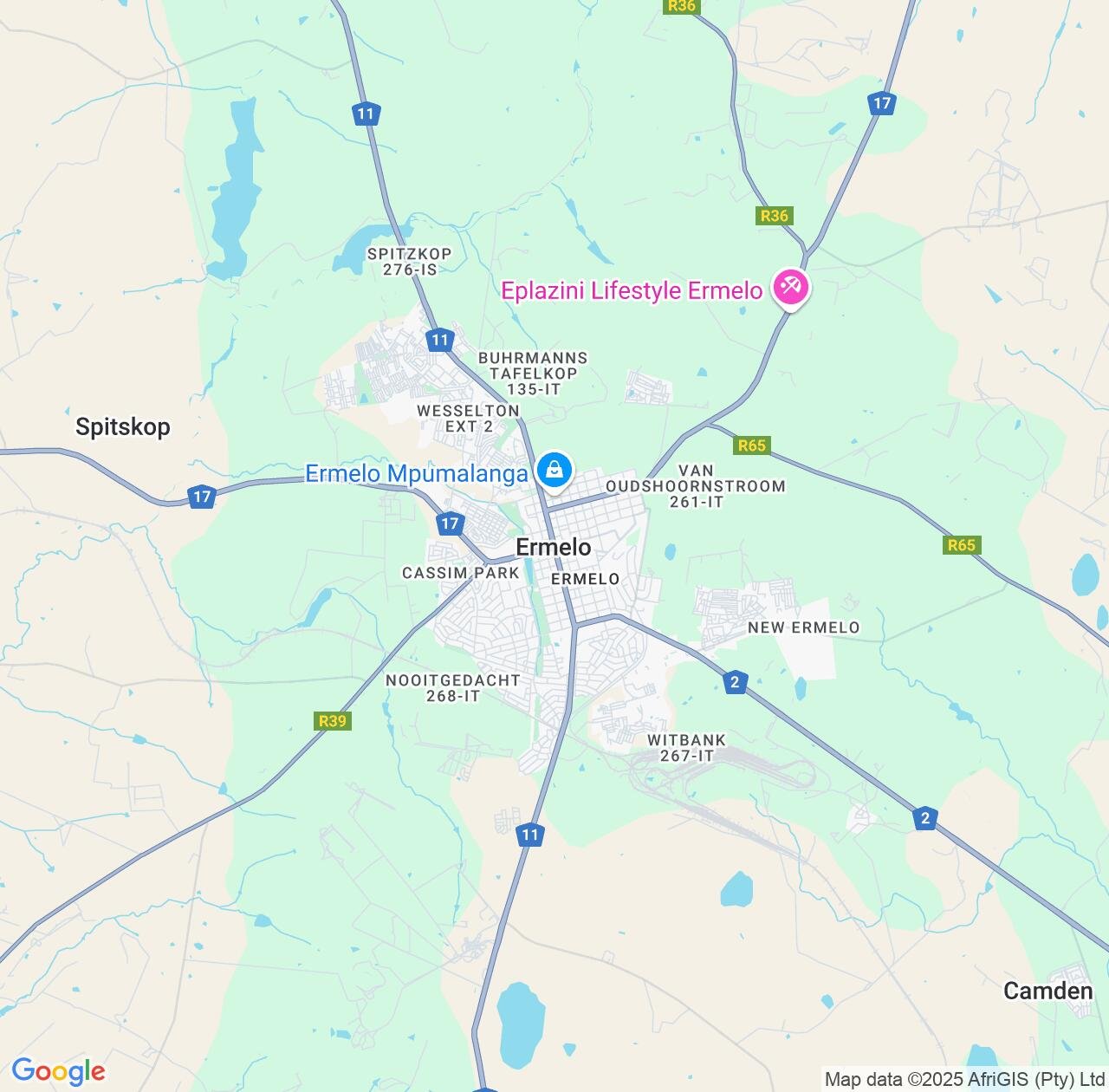 Map image for Intellectual Property Lawyers in Ermelo and Mpumalanga IP firms at coordinates  ; .