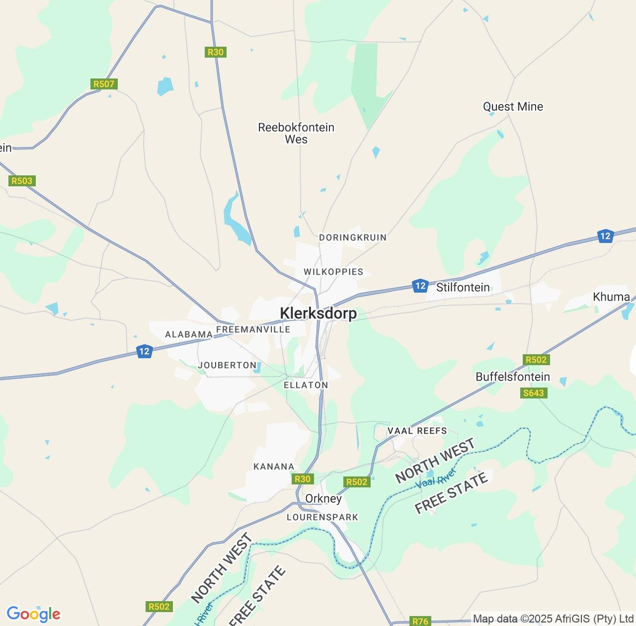 Map image for Intellectual Property Lawyers in Klerksdorp and North West IP firms at coordinates  ; .