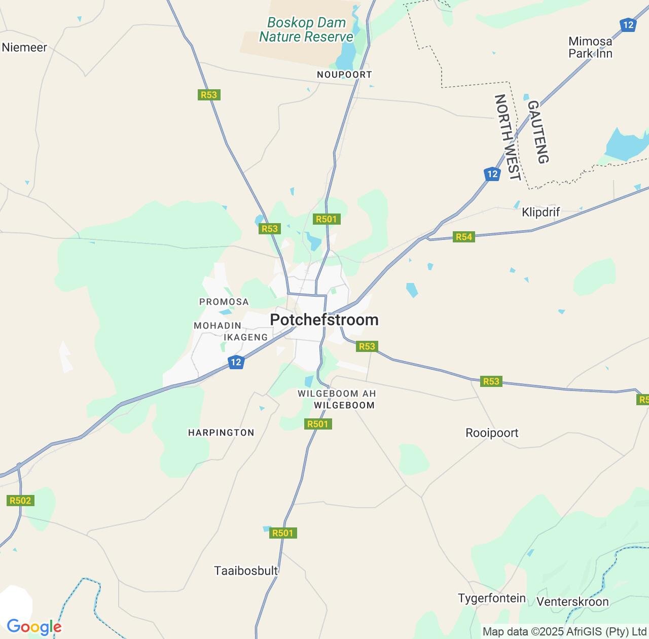 Map image for Intellectual Property Lawyers in Potchefstroom and North West IP firms at coordinates  ; .
