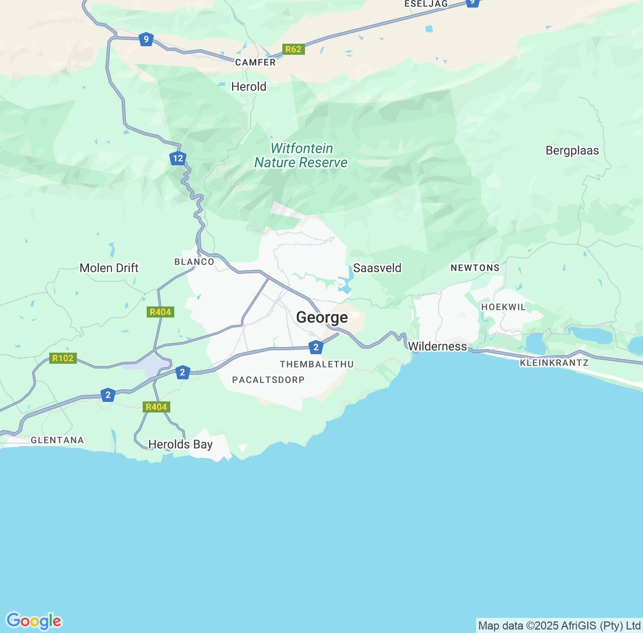 Map image for Intellectual Property Lawyers in George and Western Cape IP firms at coordinates  ; .