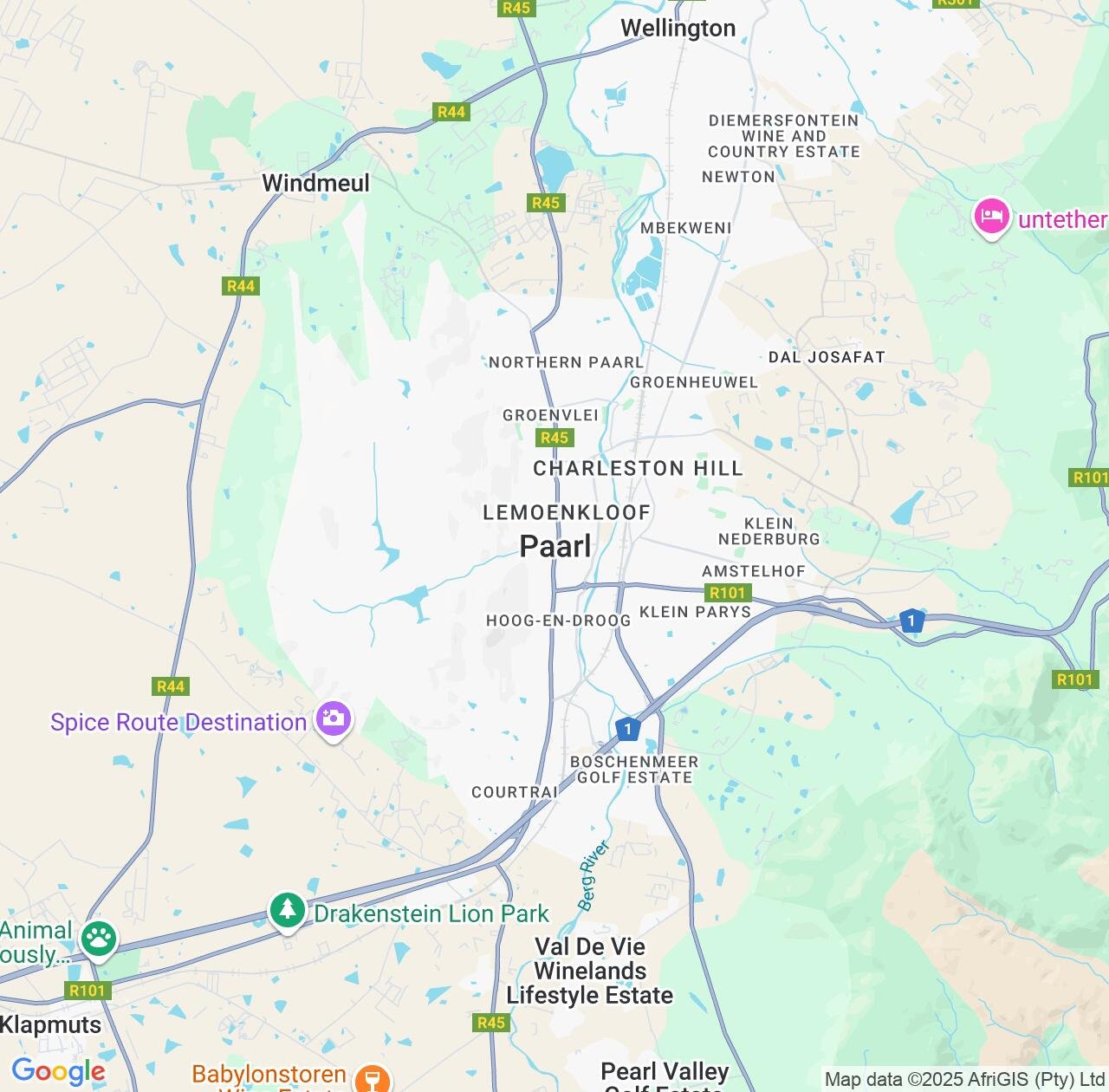 Map image for Intellectual Property Lawyers in Paarl and Western Cape IP firms at coordinates  ; .
