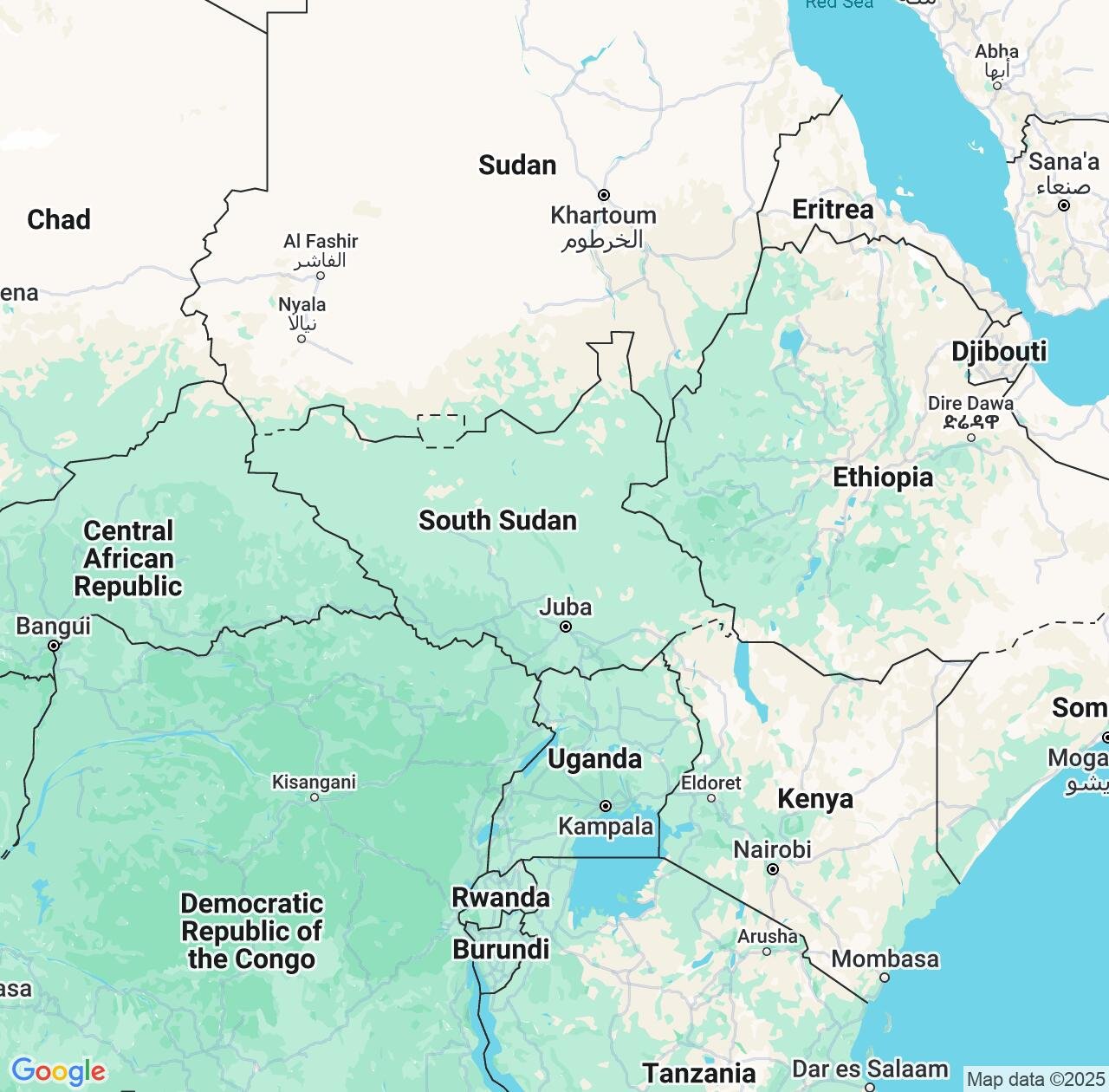 Map image for Intellectual Property Lawyers in South Sudan and Africa IP firms at coordinates  ; .
