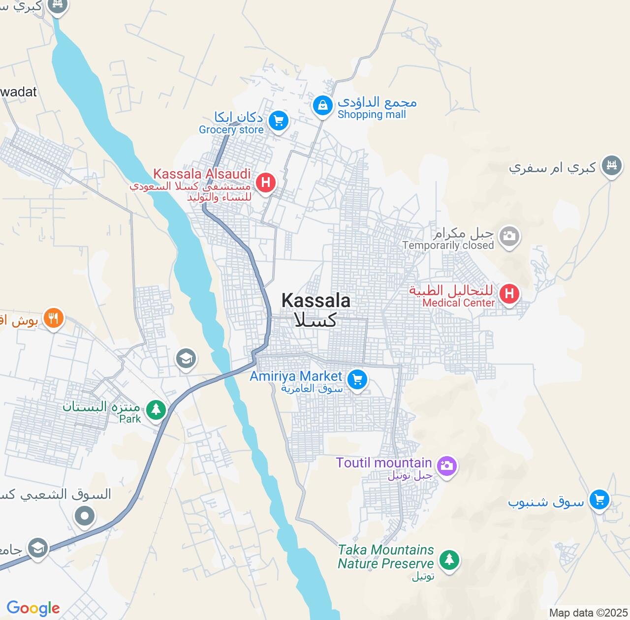 Map image for Intellectual Property Lawyers in Kassala and Sudan IP firms at coordinates  ; .