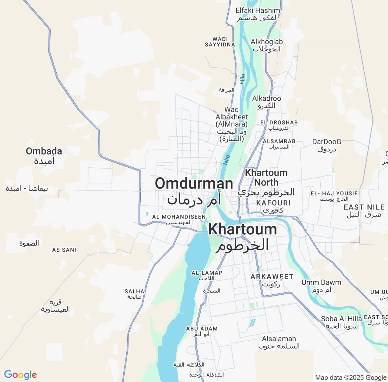 Map image for Intellectual Property Lawyers in Omdurman and Khartoum IP firms at coordinates  ; .