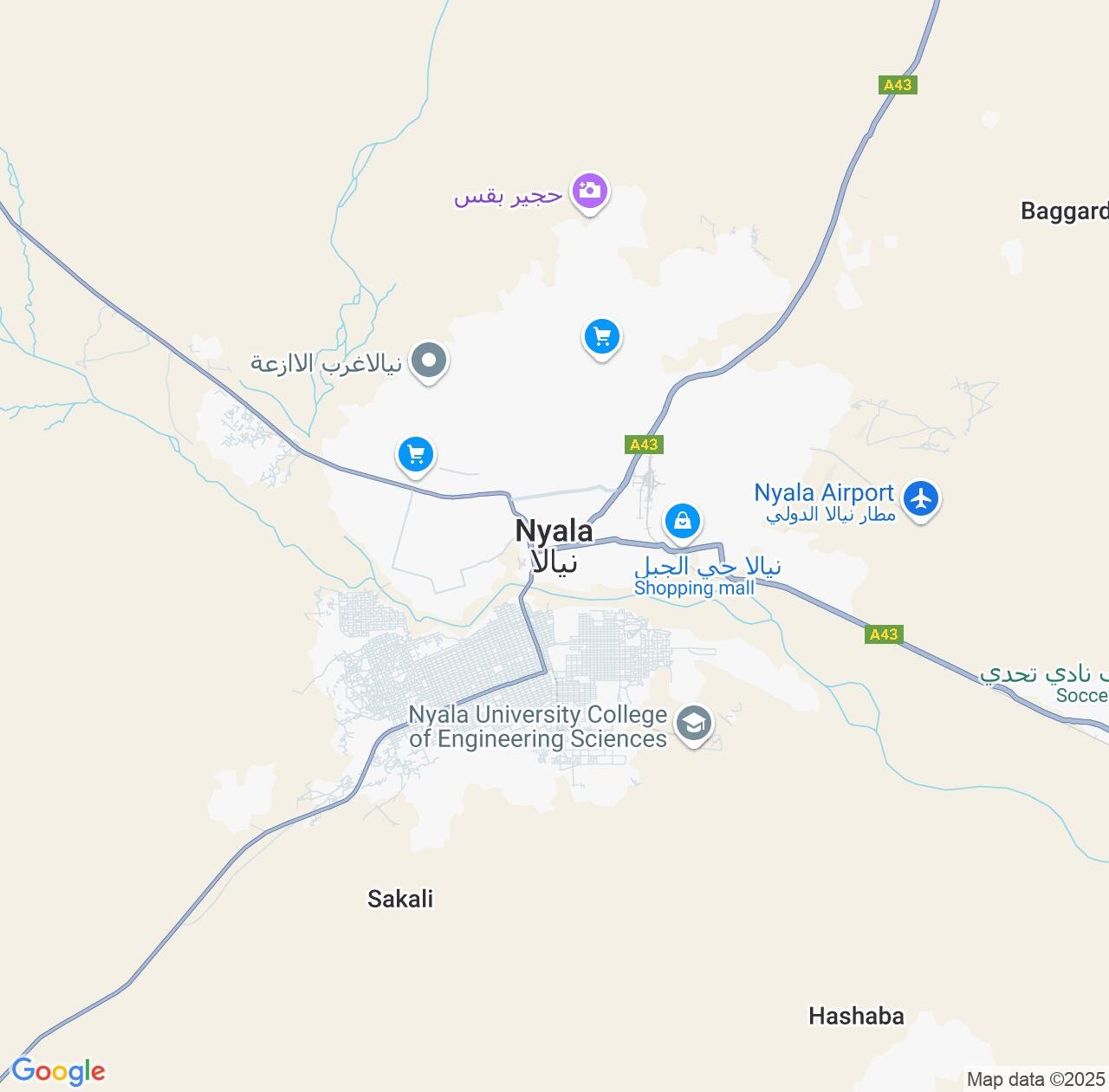 Map image for Intellectual Property Lawyers in Nyala and Southern Darfur IP firms at coordinates  ; .