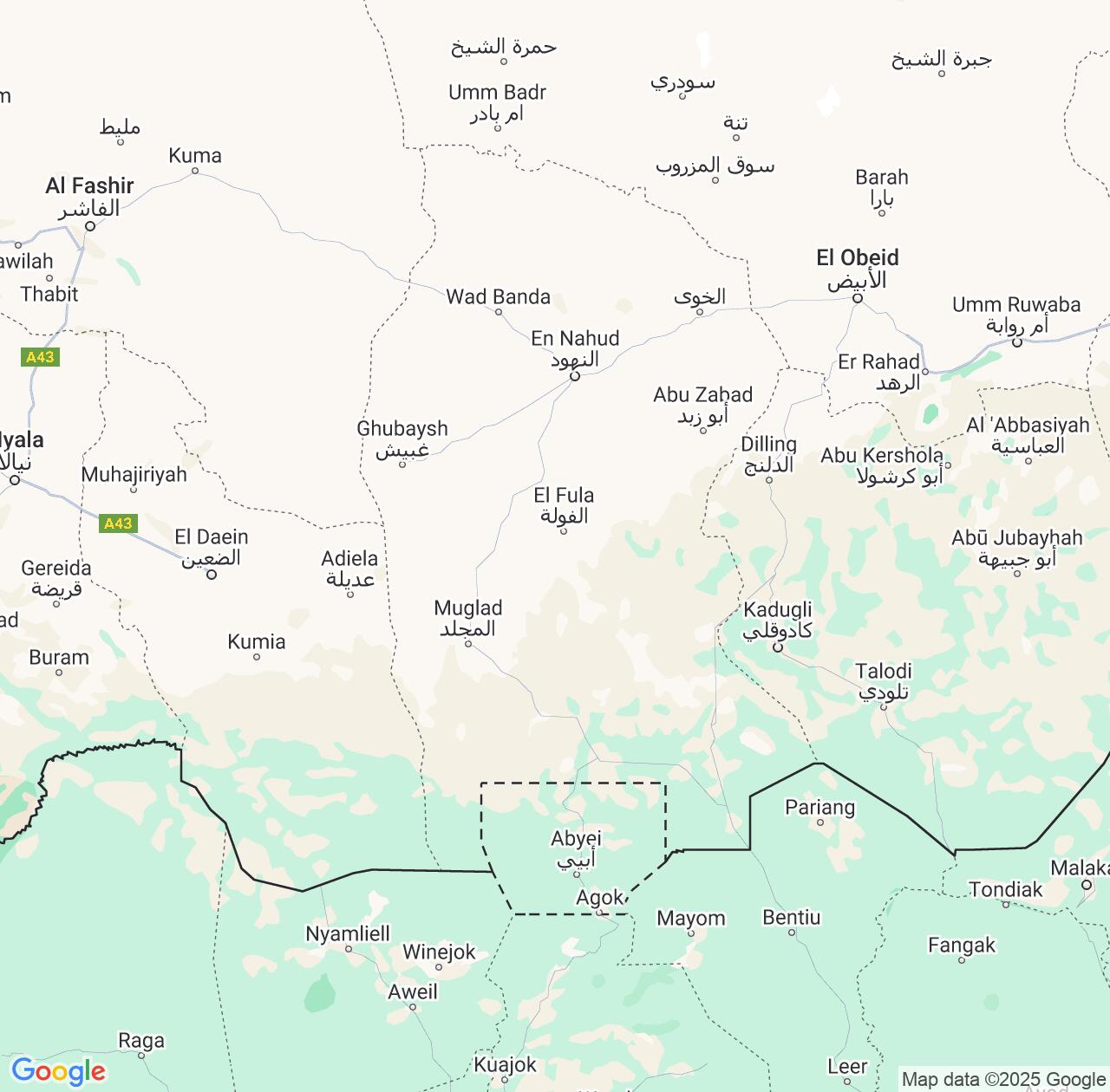 Map image for Intellectual Property Lawyers in West Kordofan State and Sudan IP firms at coordinates  ; .
