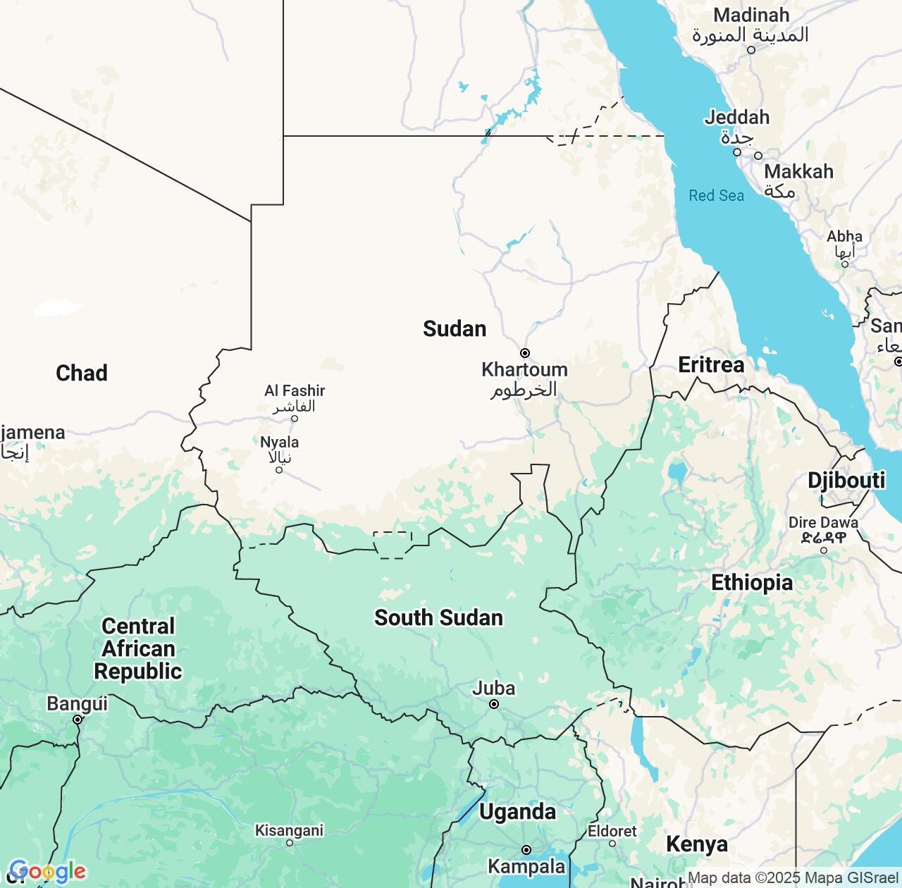 Map image for Intellectual Property Lawyers in Sudan and Africa IP firms at coordinates  ; .