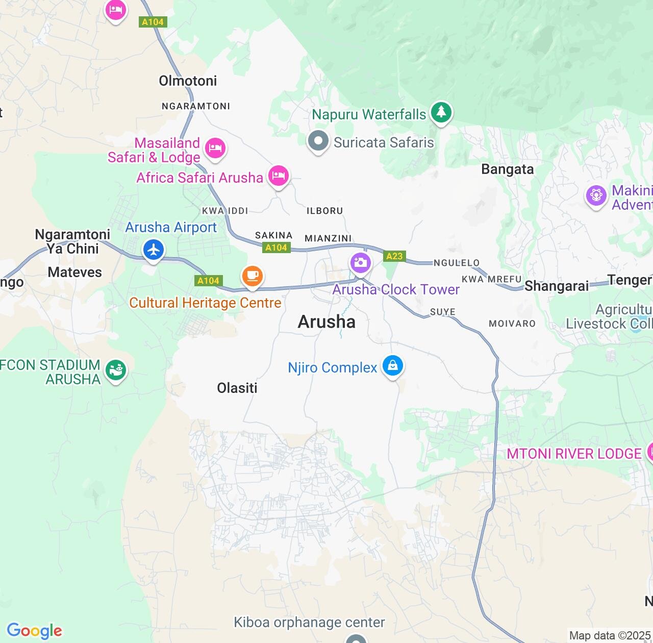 Map image for Intellectual Property Lawyers in Arusha and Tanzania IP firms at coordinates  ; .
