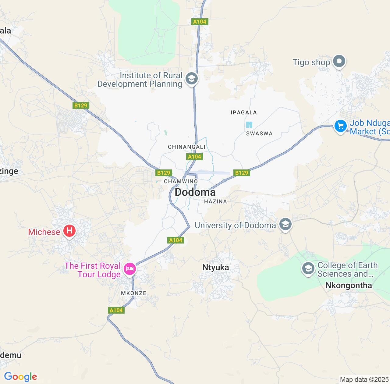 Map image for Intellectual Property Lawyers in Dodoma and Tanzania IP firms at coordinates  ; .