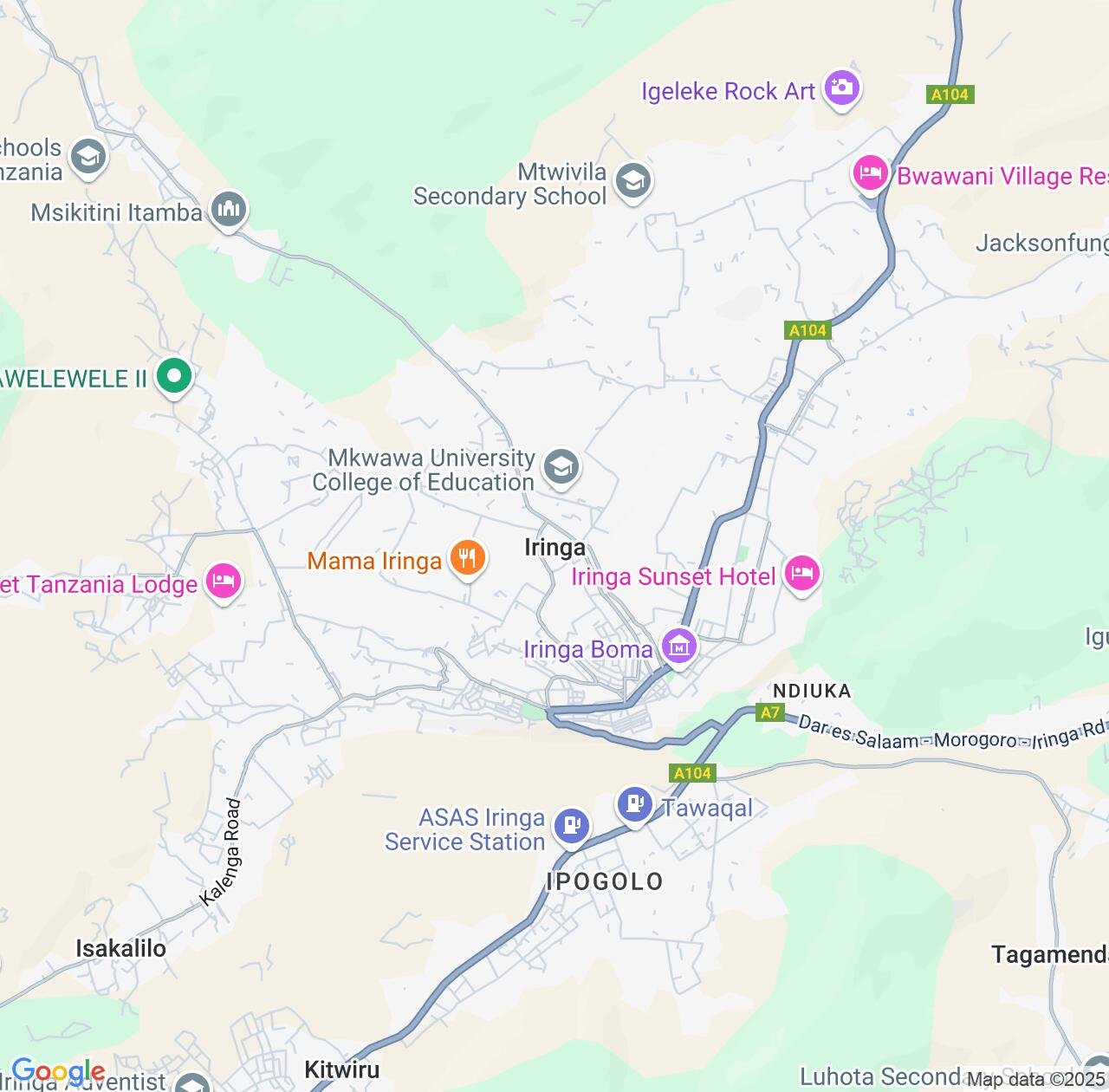 Map image for Intellectual Property Lawyers in Iringa and Tanzania IP firms at coordinates  ; .