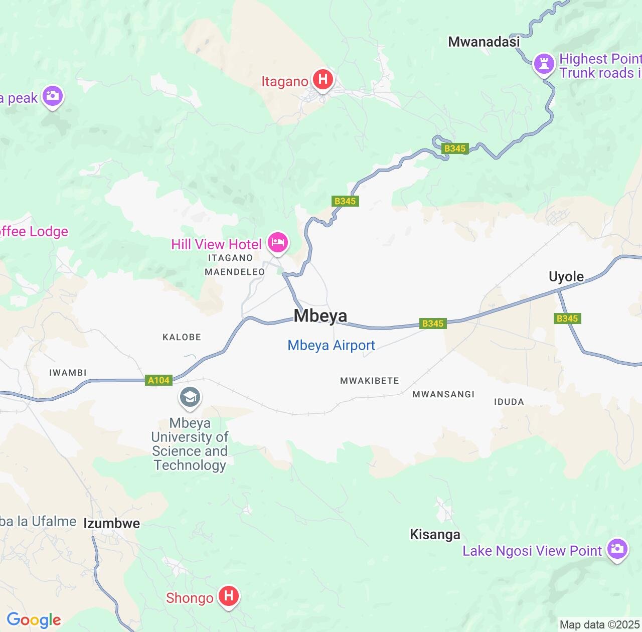 Map image for Intellectual Property Lawyers in Mbeya and Tanzania IP firms at coordinates  ; .