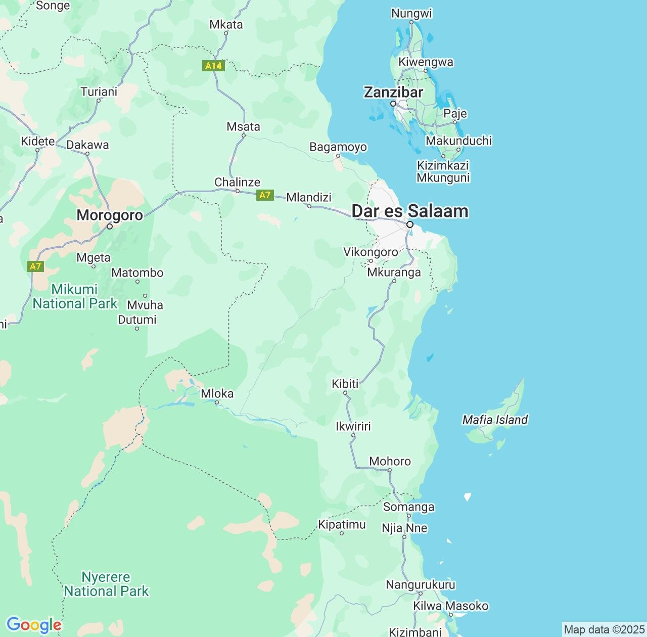 Map image for Intellectual Property Lawyers in Pwani and Tanzania IP firms at coordinates  ; .