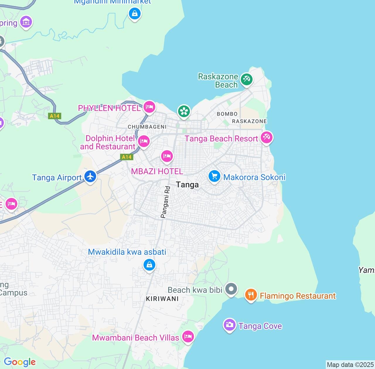 Map image for Intellectual Property Lawyers in Tanga and Tanzania IP firms at coordinates  ; .