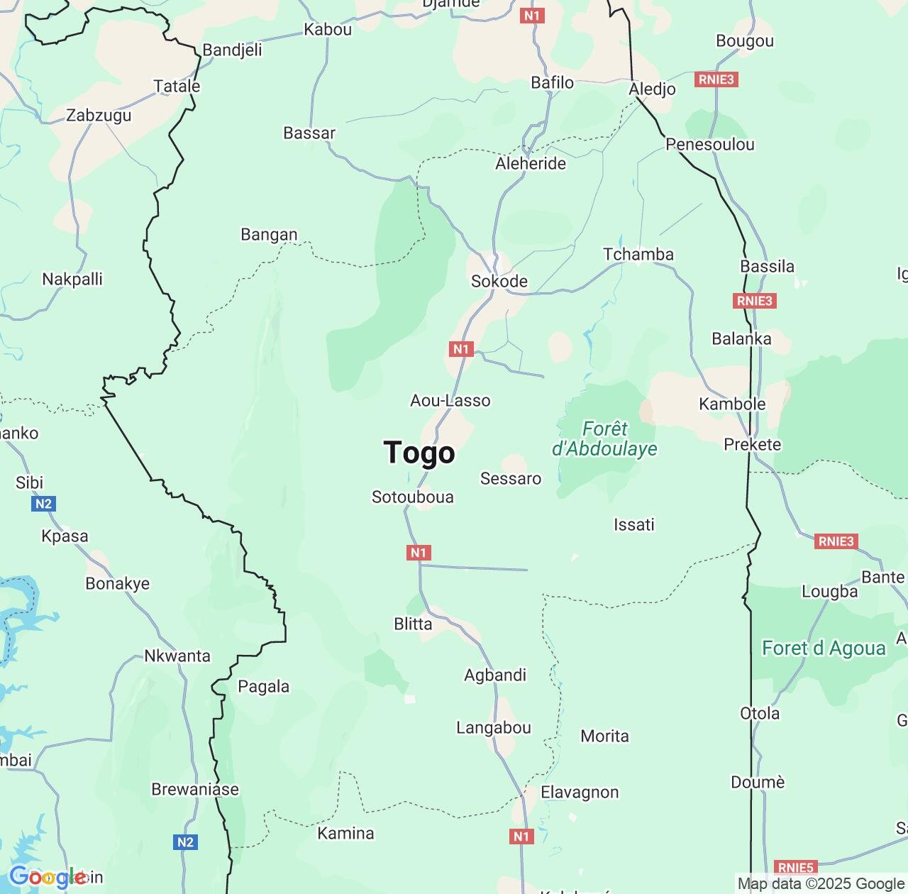 Map image for Intellectual Property Lawyers in Centrale and Togo IP firms at coordinates  ; .