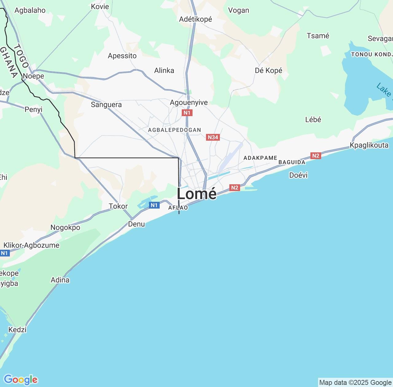 Map image for Intellectual Property Lawyers in Lome and Maritime IP firms at coordinates  ; .