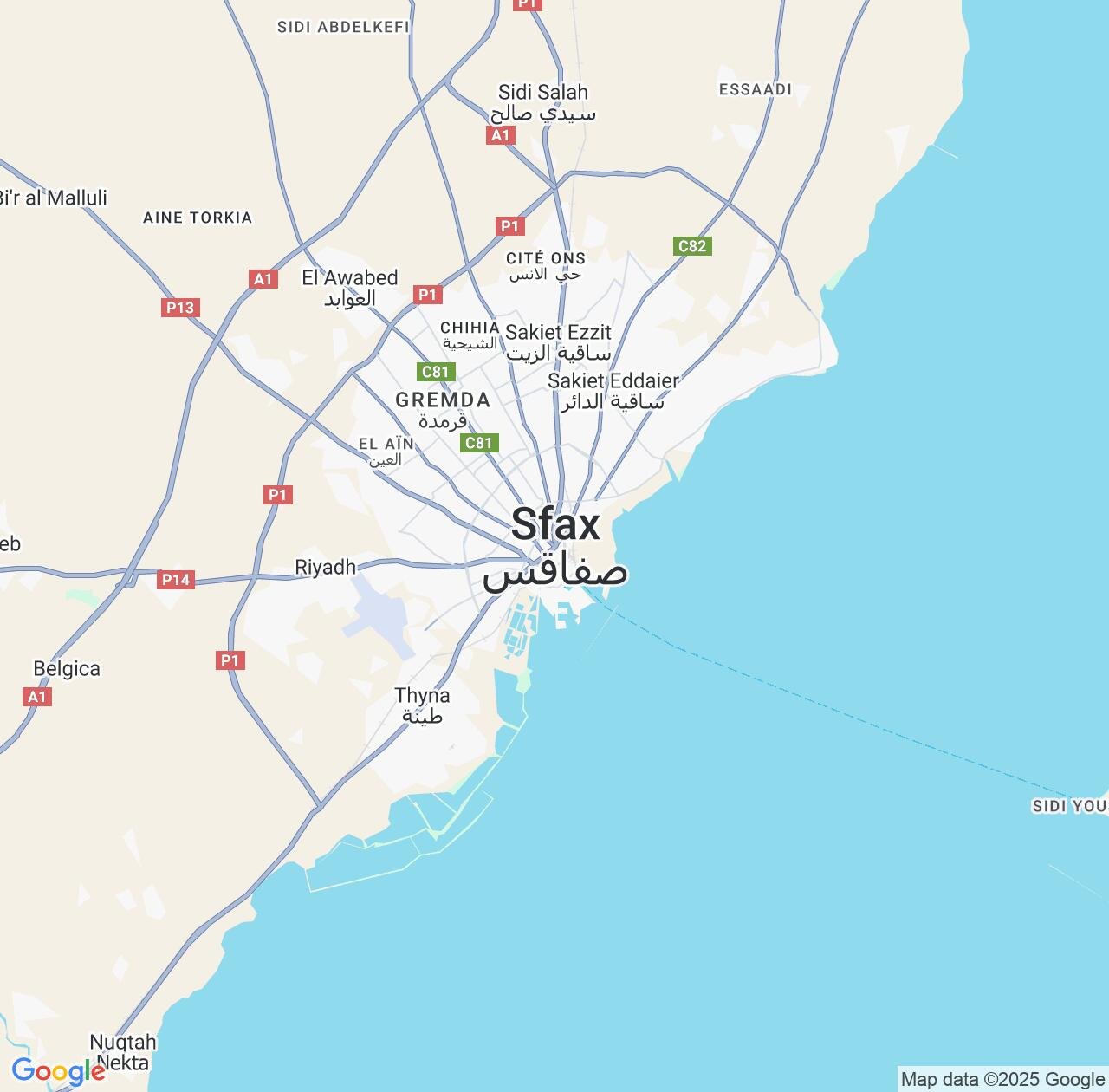 Map image for Intellectual Property Lawyers in Sfax and Sfax Governorate IP firms at coordinates  ; .