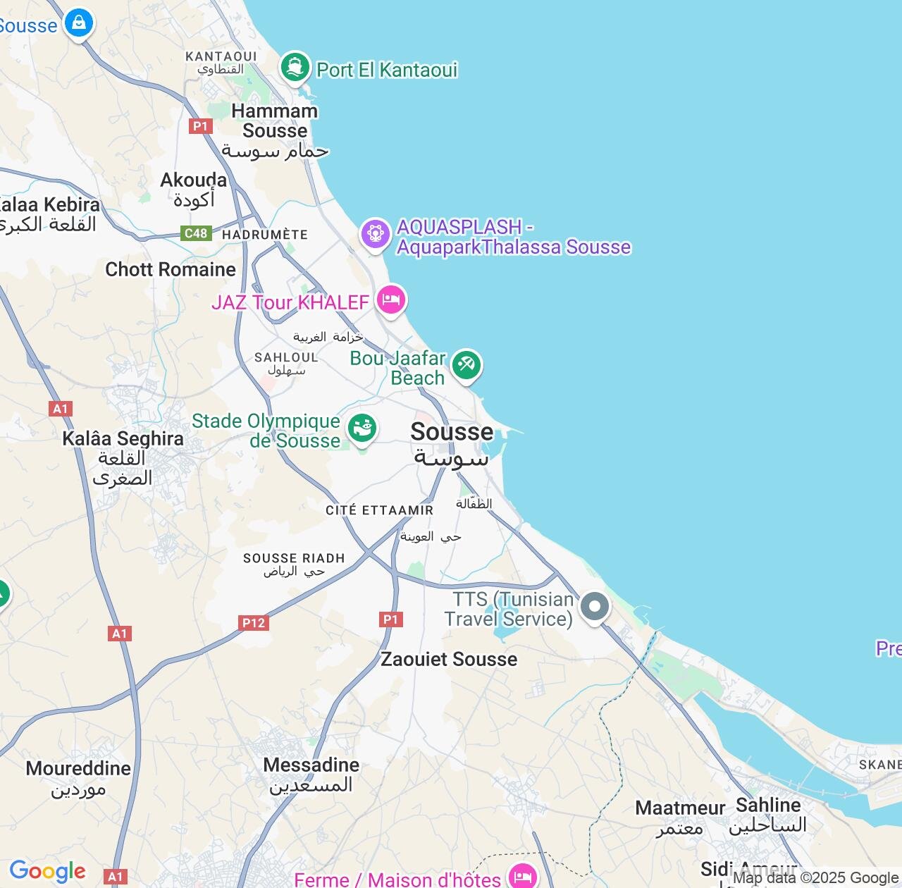 Map image for Intellectual Property Lawyers in Sousse and Sousse Governorate IP firms at coordinates  ; .